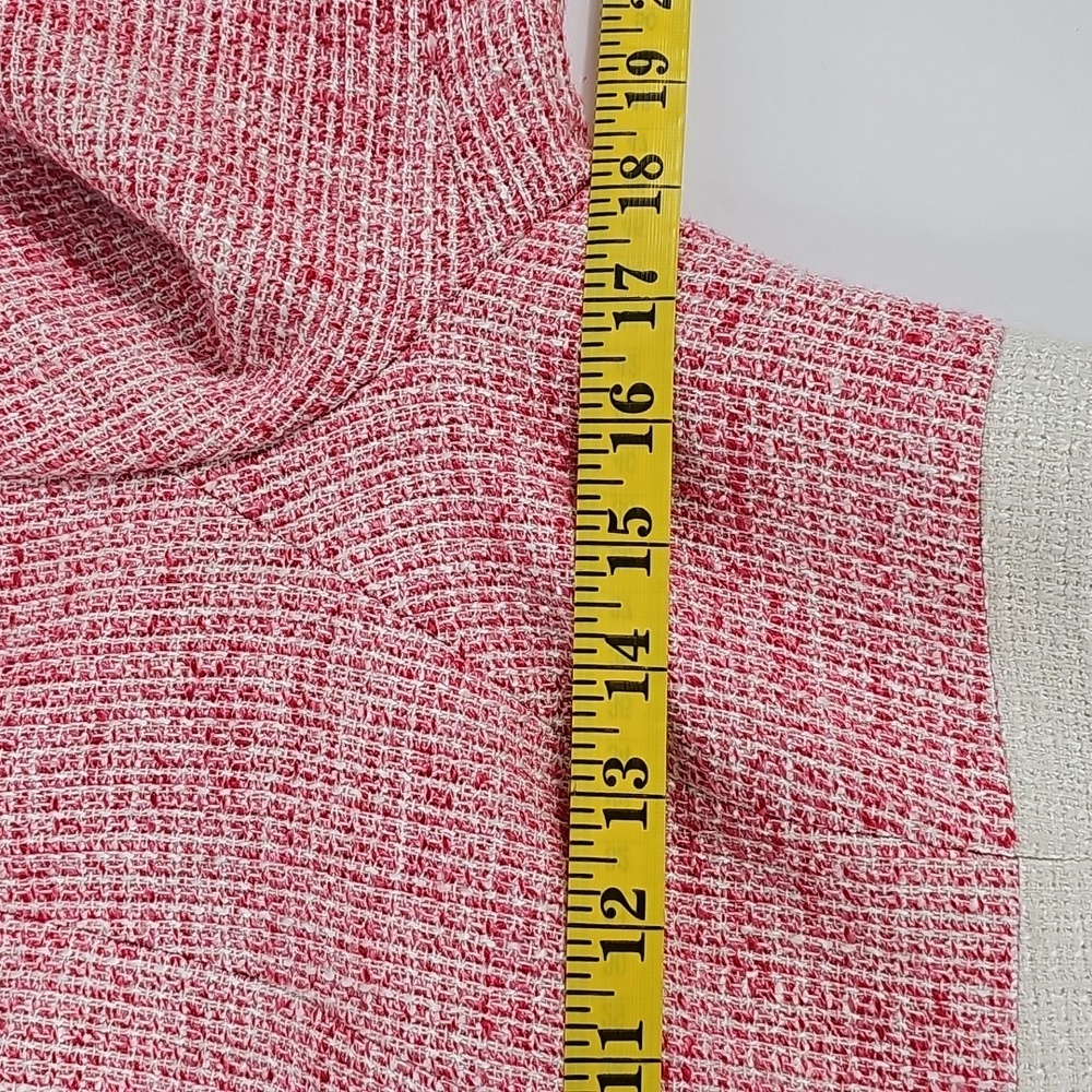 Kay Unger New York Pink White Tweed Boucle Blazer Jacket 4 Office Career Work - Picture 11 of 13